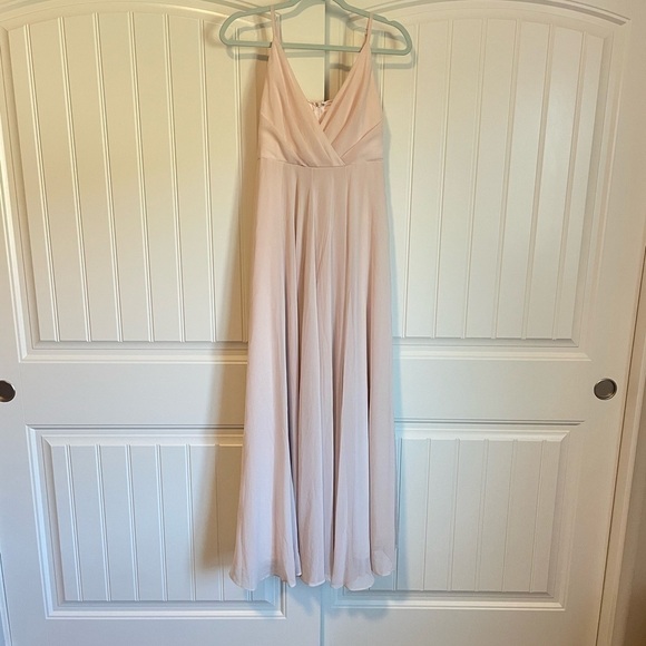 BHLDN Anthropolgie Eva blush taupe Maxi Dress size small - Picture 3 of 12